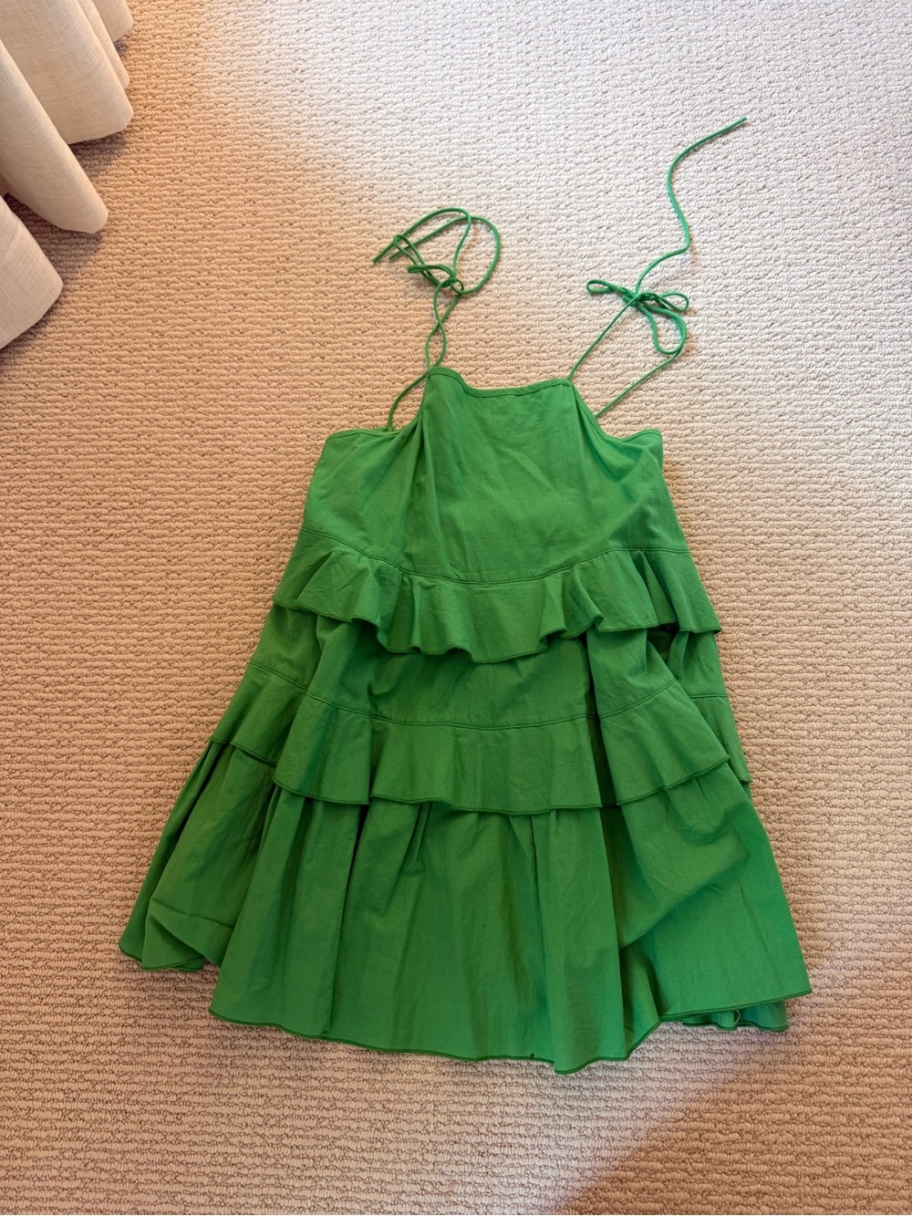 Girls' Ruffle Tiered Sundress in Green